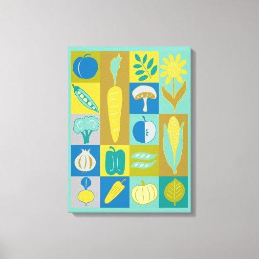 Veggie Blocks II Leinwanddruck (Vorderseite)