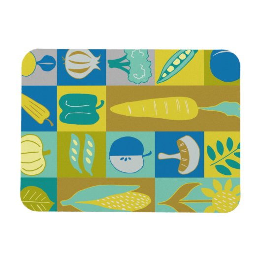 Veggie Blocks II Magnet (Horizontal)