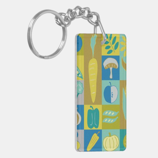 Veggie Blocks II Schlüsselanhänger (Vorderseite links)