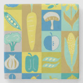 Veggie Blocks II Steinuntersetzer (Vorderseite)