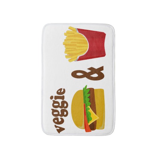 Veggie Burger and Fries Badematte (Vorderseite Vertikal)