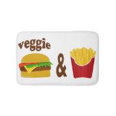 Veggie Burger and Fries Badematte (Vorderseite)