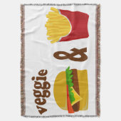 Veggie Burger and Fries Decke (Vorderseite Vertikal)