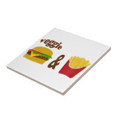 Veggie Burger and Fries Fliese (Seite)