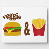 Veggie Burger and Fries Fotoplatte (Vorderseite)
