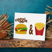Veggie Burger and Fries Fotoplatte (Seite)