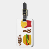 Veggie Burger and Fries Gepäckanhänger (Vorderseite vertikal)