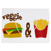 Veggie Burger and Fries Große Geschenktüte (Rückseite)