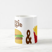 Veggie Burger and Fries Kaffeetasse (Mittel)
