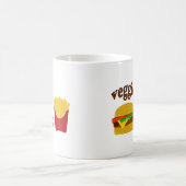 Veggie Burger and Fries Kaffeetasse (Mittel)