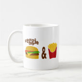 Veggie Burger and Fries Kaffeetasse (Links)