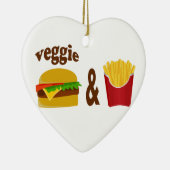 Veggie Burger and Fries Keramik Ornament (Rechts)