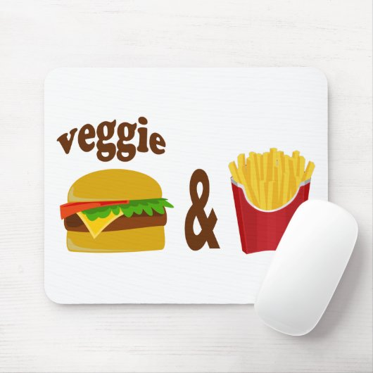 Veggie Burger and Fries Mousepad (Mit Mouse)