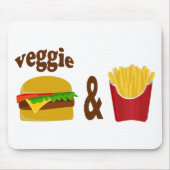 Veggie Burger and Fries Mousepad (Vorne)