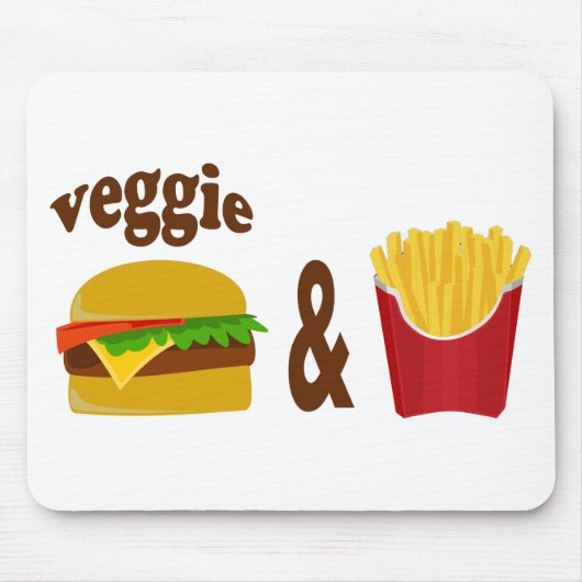 Veggie Burger and Fries Mousepad (Vorne)
