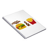Veggie Burger and Fries Notizblock (Rechte Seite)