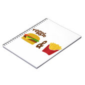 Veggie Burger and Fries Notizblock (Linke Seite)