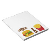 Veggie Burger and Fries Notizblock (angewinkelt)