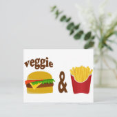 Veggie Burger and Fries Postkarte (Stehend Vorderseite)