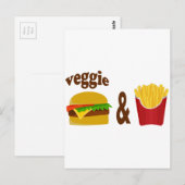 Veggie Burger and Fries Postkarte (Vorne/Hinten)