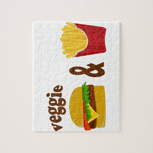 Veggie Burger and Fries Puzzle (Vertikal)