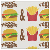 Veggie Burger and Fries Stoff (Nahaufnahme)