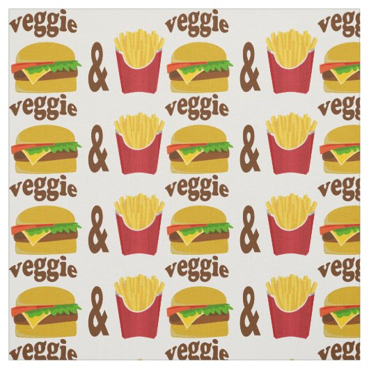 Veggie Burger and Fries Stoff (Muster)