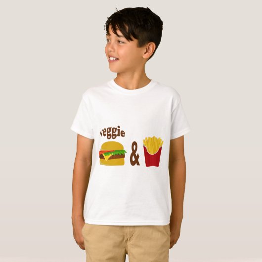 Veggie Burger and Fries T-Shirt (Vorne ganz)