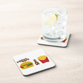 Veggie Burger and Fries Untersetzer (Rechte Seite)