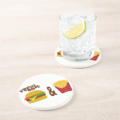 Veggie Burger and Fries Untersetzer (Seite)