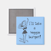 Veggie Burger Magnet (Vorderseite/Rückseite)