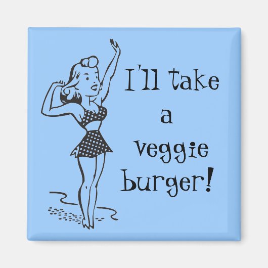 Veggie Burger Magnet (Vorne)