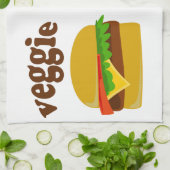 Veggie-Burger und Fischrogen Handtuch (Gefaltet)