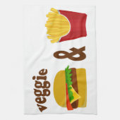 Veggie-Burger und Fischrogen Handtuch (Vertikal)