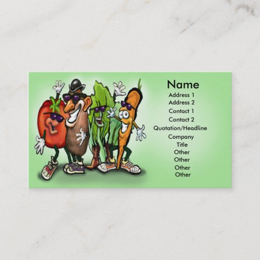 Veggie Card Visitenkarte (Vorderseite)