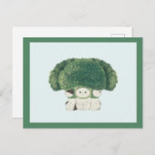 Veggie Cats Postcard -broccoli cat- Postkarte (Vorne/Hinten)