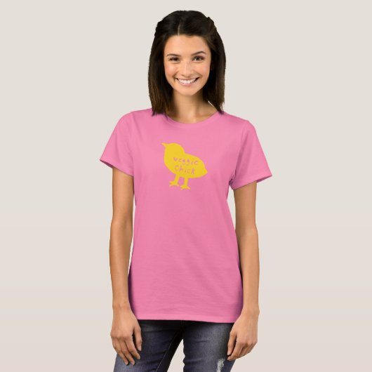 Veggie Chick Camouflage T-Shirt (Gelb) (Vorne ganz)