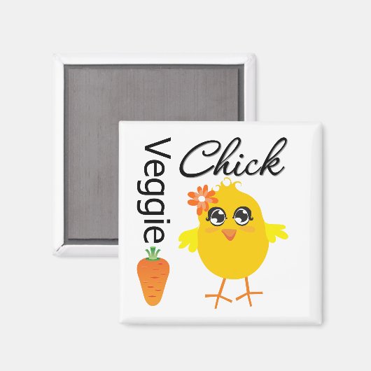 Veggie Chick Magnet (Vorderseite/Rückseite)