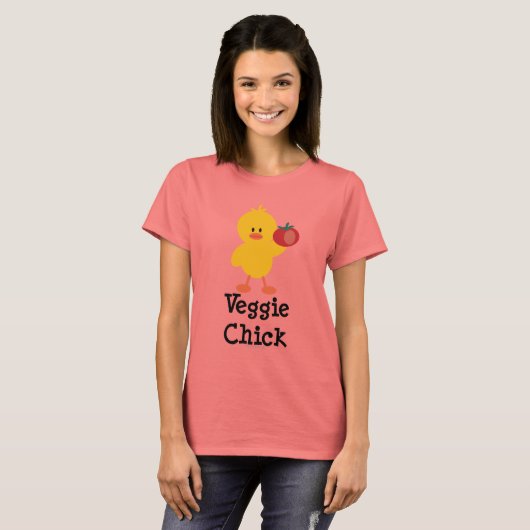 Veggie Chick Ringer T - Shirt (Vorne ganz)