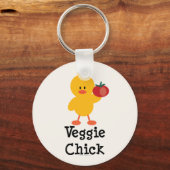 Veggie Chick Schlüsselkette Schlüsselanhänger (Vorderseite)