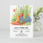 Veggie Delight Birthday Einladung (Stehend Vorderseite)