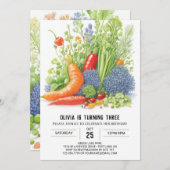 Veggie Delight Birthday Einladung (Vorne/Hinten)