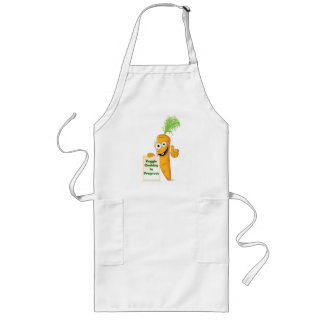 Veggie, der laufende Karotten-lange Schürze kocht