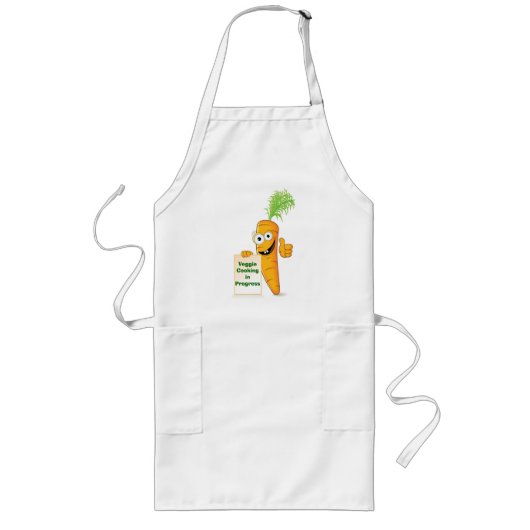 Veggie, der laufende Karotten-lange Schürze kocht (Vorne)