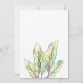 Veggie Duo | Einladung zur Wasserfarbenhochzeit (Rückseite)