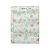 Veggie-Einkaufsliste Notizblock (Rotiert)