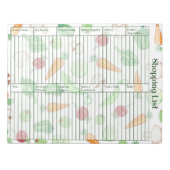 Veggie-Einkaufsliste Notizblock (Vorderseite)