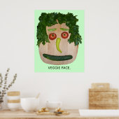 Veggie Face Poster (Küche)