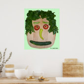 Veggie Face Poster (Küche)
