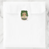 Veggie Face Runder Aufkleber (Tasche)